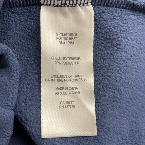 Roots 73 NWT Willowbeach Blue Microfleece NSC Zip Up Vest Size Medium - Picture 10 of 11